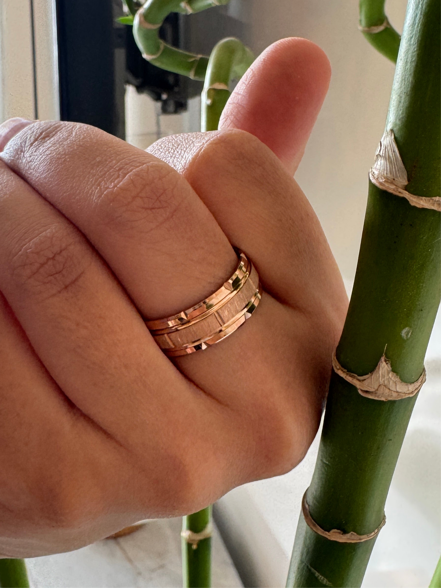 Rose gold mens ring size 10