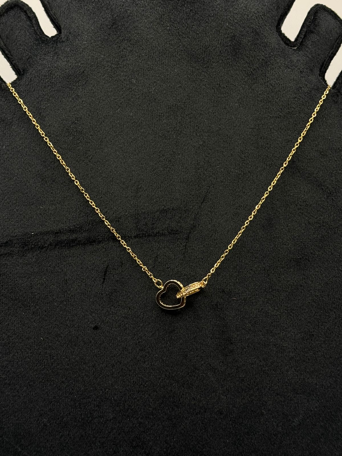 Heart in heart necklace