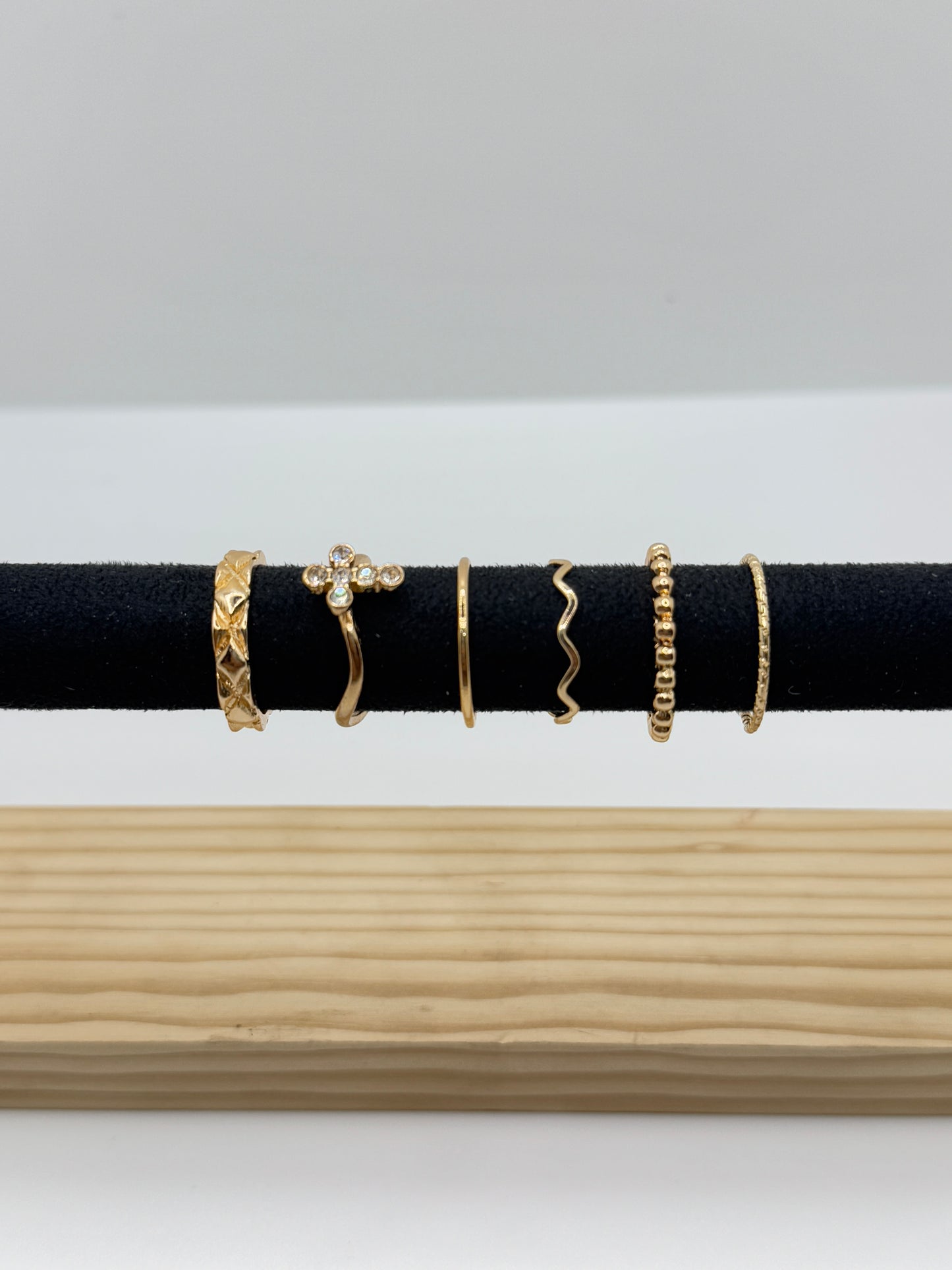 Anti Tarnish Rings Stack Of 6