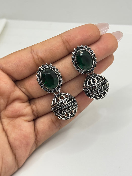 Ethnic Oxidized Earring Set