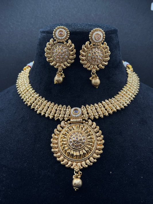 Traditional Gold Plated  Necklace Set
