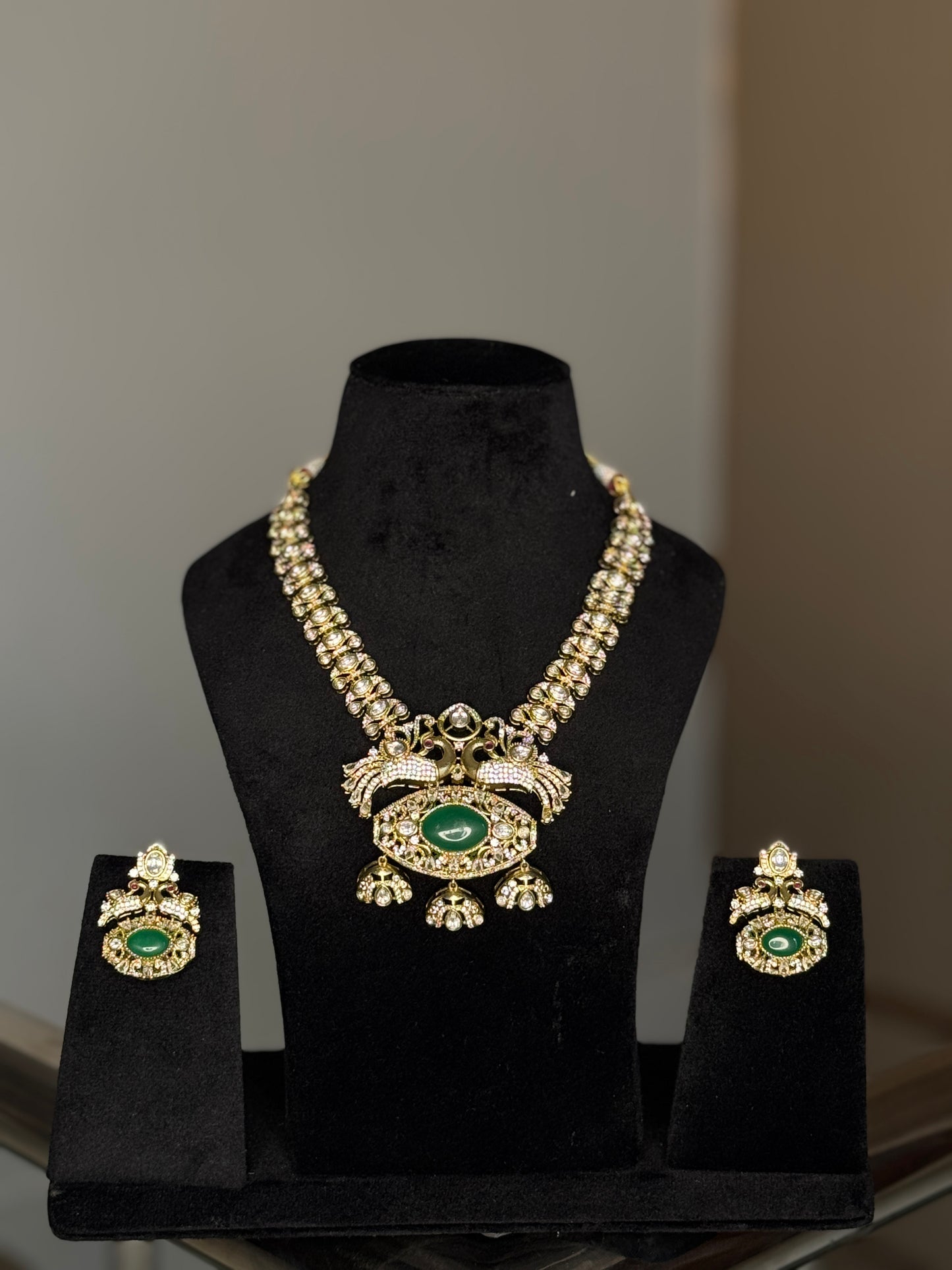 Traditional Jadau Victorian Kanti Necklace Set