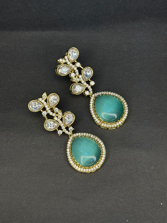 Designer dual tone stud earrings