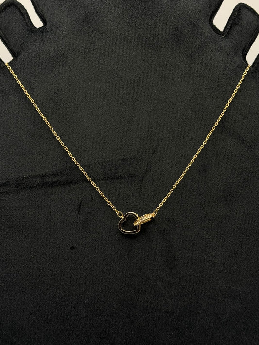 Heart in heart necklace