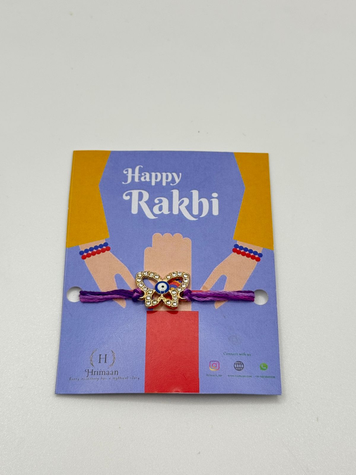 Butterfly evil charm rakhi