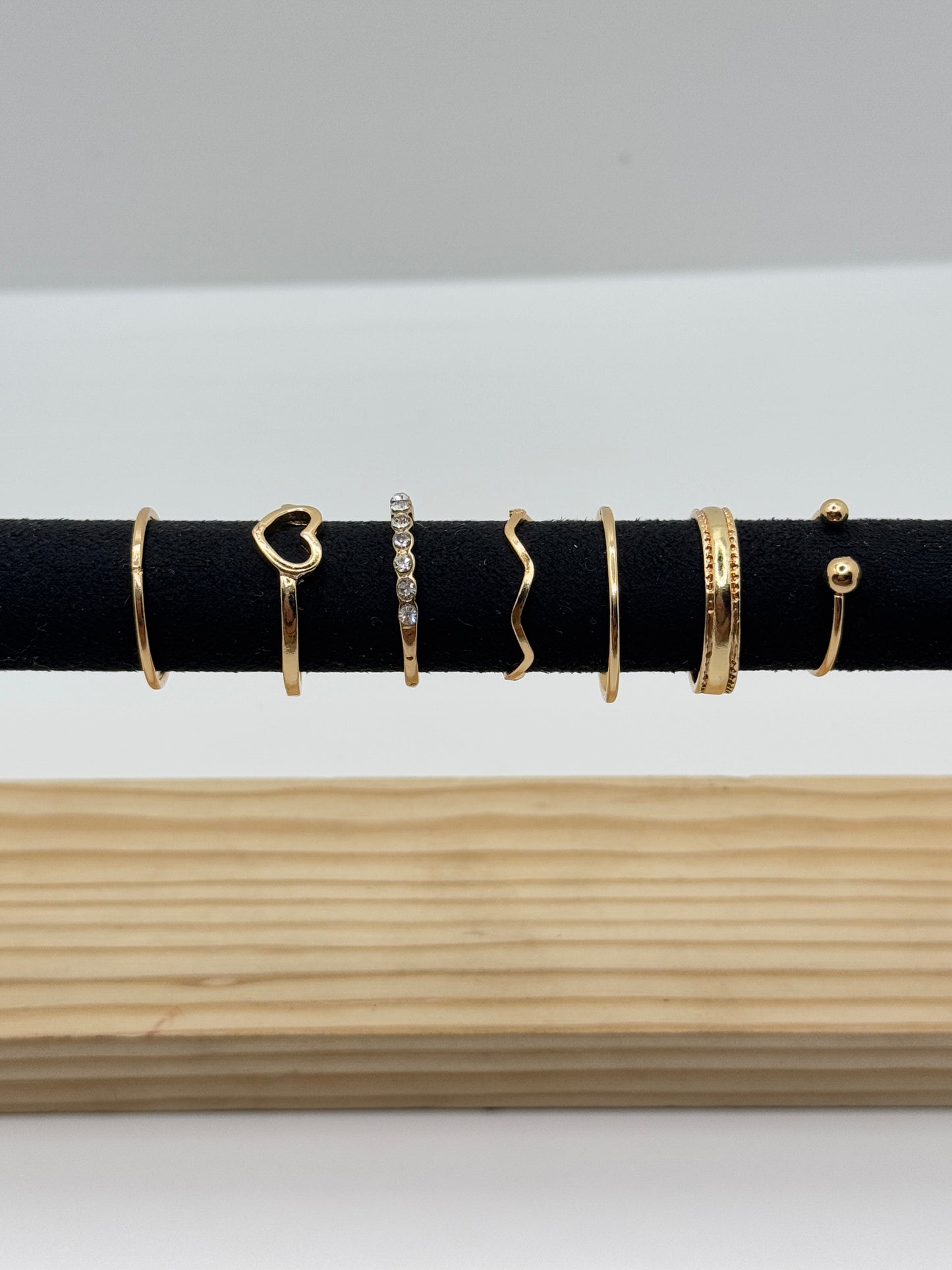 Anti Tarnish Rings Stack Of 6