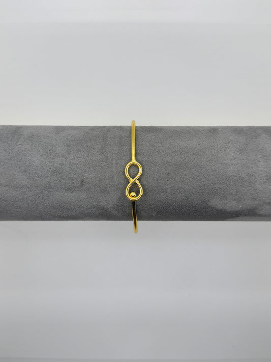 Gold Infinity Symbol Bangle Bracelet
