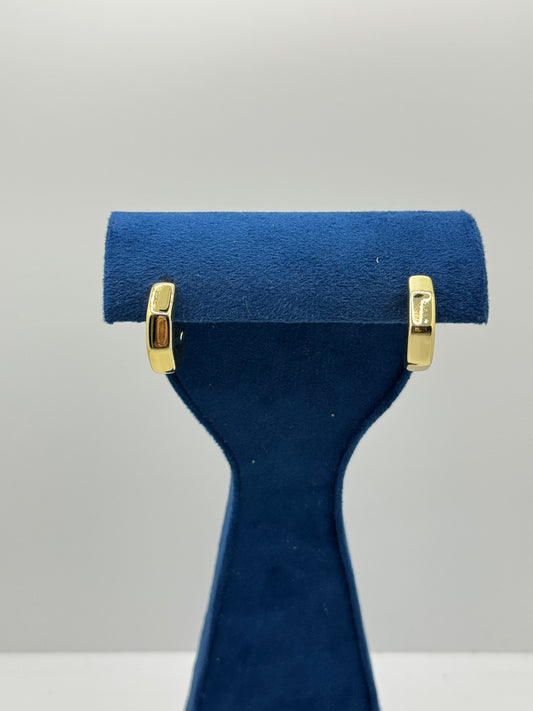 Sleek Gold Half-Hoop Earrings