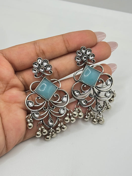 Classic Oxidized Silver Earrings