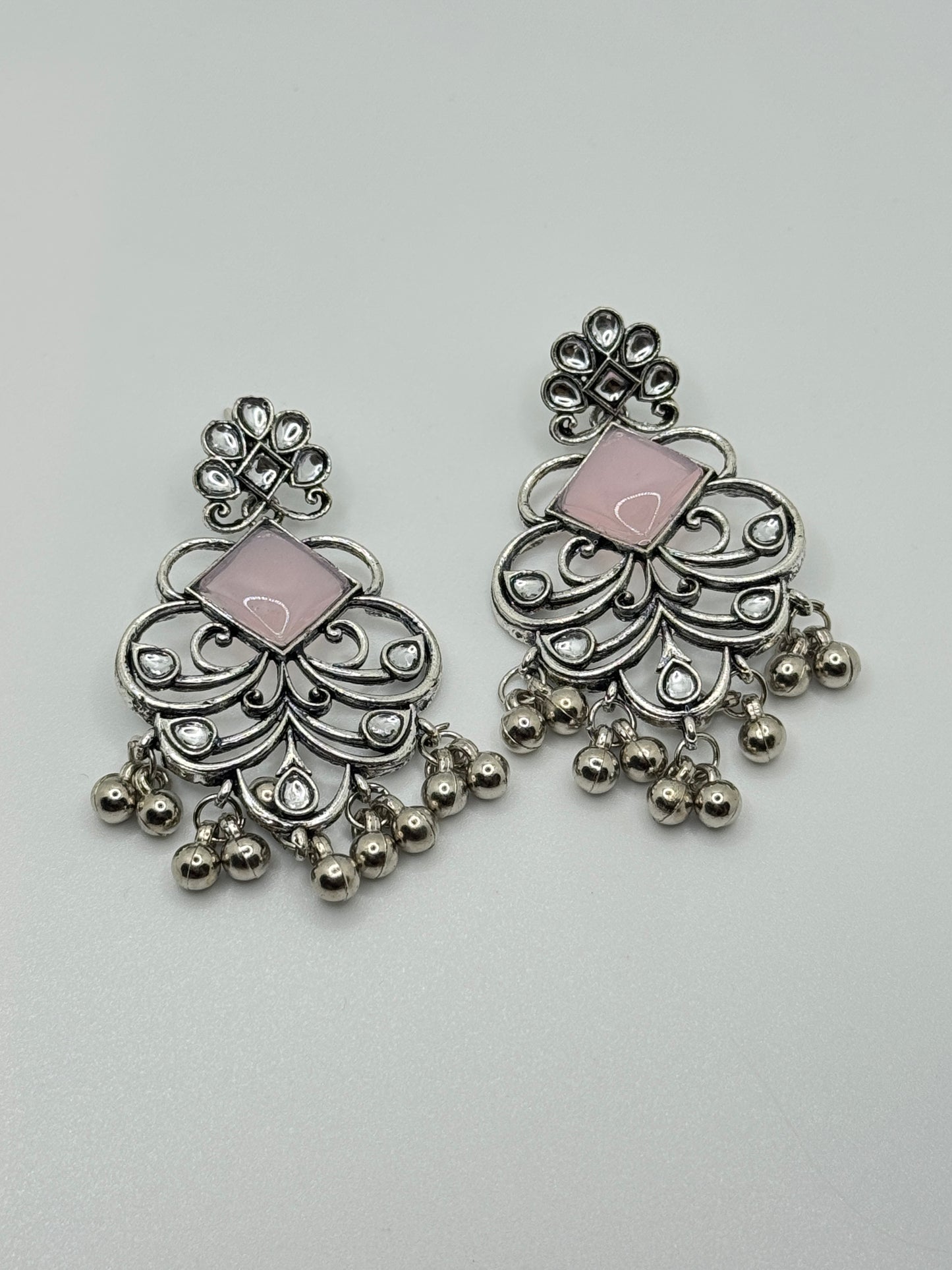 Classic Oxidized Silver Earrings