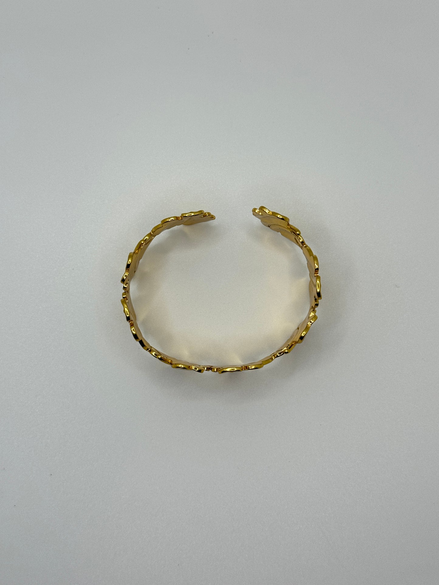 Gold Leaf Motif Link Bracelet