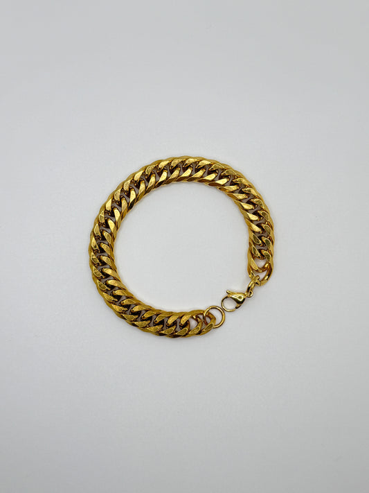 Men's Chunky Gold Cuban Link Chain Bracelet