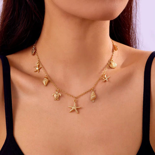 Ocean-Inspired Charm Necklaces