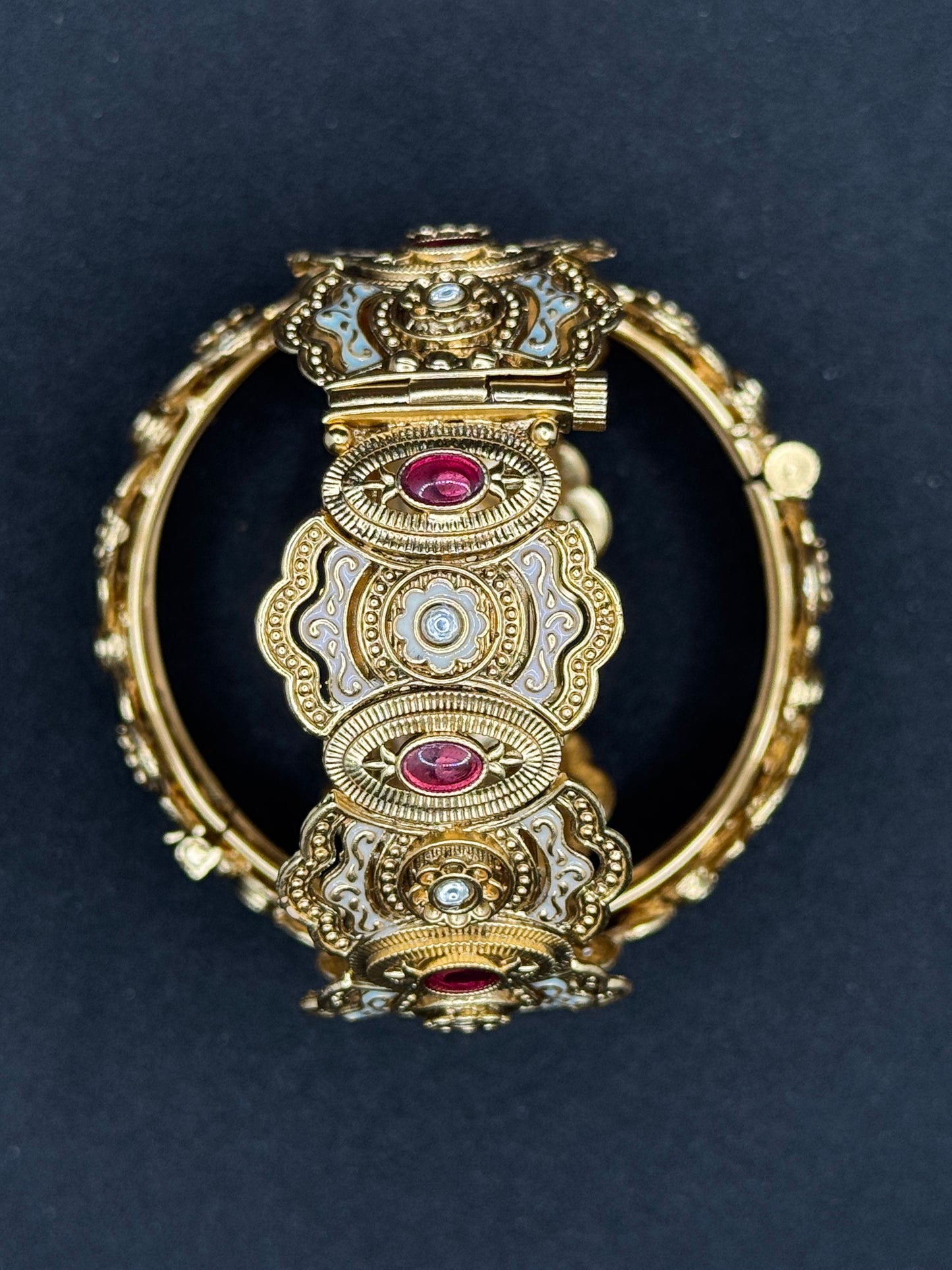 Traditional Gold-Plated Kada Set with Ashtalakshmi Design 2*6