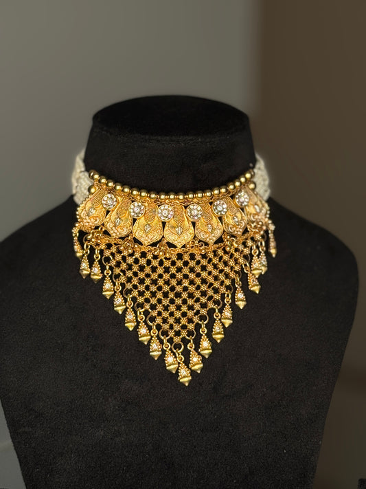 Grand Gold Filigree Choker Set