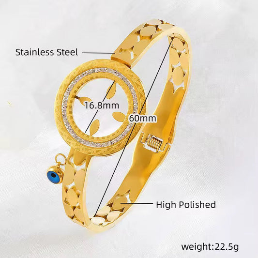 Clock dial stainless steel bracelet